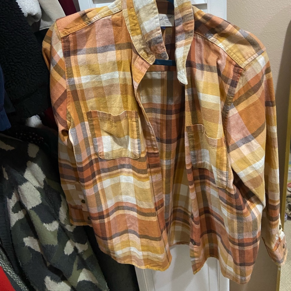 Orange and brown flannel
